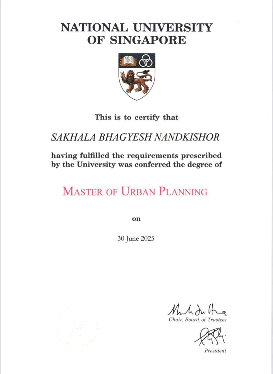Master of Urban Planning - National University of Singapore